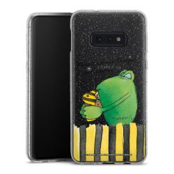 Silikon Glitter Case transparent-silber