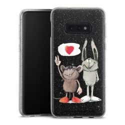 Silikon Glitter Case transparent-silber