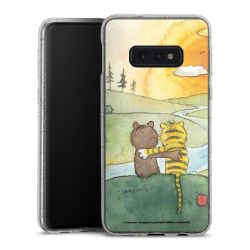 Silikon Glitter Case transparent-silber