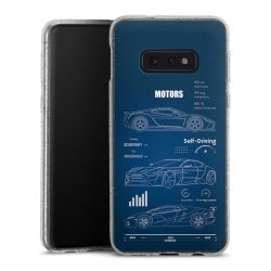 Silikon Glitter Case transparent-silber