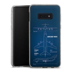 Silikon Glitter Case transparent-silber