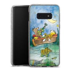 Silikon Glitter Case transparent-silber