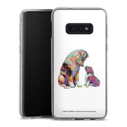 Silikon Glitter Case transparent-silber