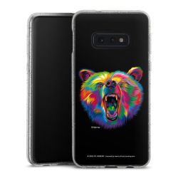 Silikon Glitter Case transparent-silber