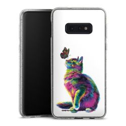 Silikon Glitter Case transparent-silber