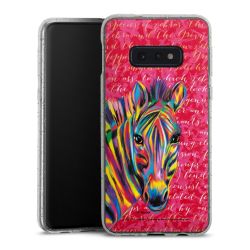 Silikon Glitter Case transparent-silber