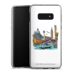 Silikon Glitter Case transparent-silber