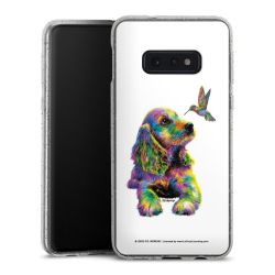 Silikon Glitter Case transparent-silber