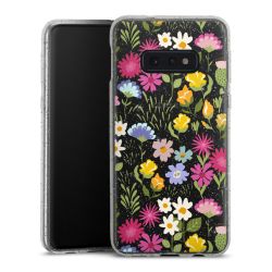 Silikon Glitter Case transparent-silber