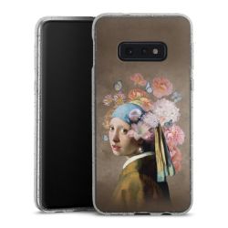 Silikon Glitter Case transparent-silber