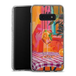 Silikon Glitter Case transparent-silber