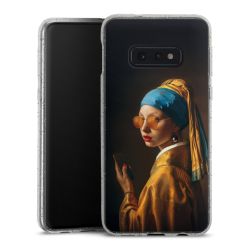 Silikon Glitter Case transparent-silber