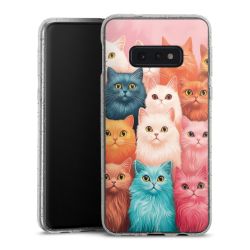 Silikon Glitter Case transparent-silber