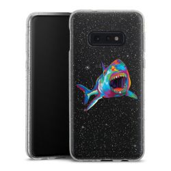 Silikon Glitter Case transparent-silber