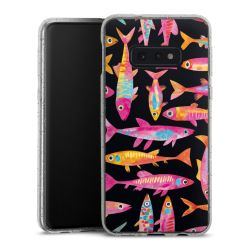 Silikon Glitter Case transparent-silber