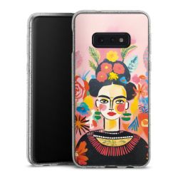 Silikon Glitter Case transparent-silber