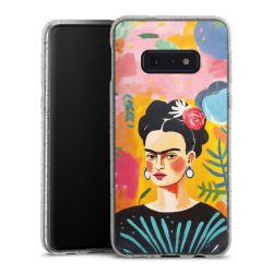 Silikon Glitter Case transparent-silber