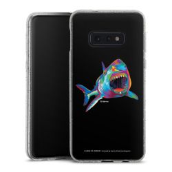 Silikon Glitter Case transparent-silber