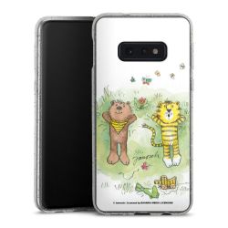 Silikon Glitter Case transparent-silber