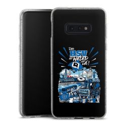 Silikon Glitter Case transparent-silber