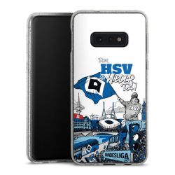 Silikon Glitter Case transparent-silber