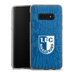 Silikon Glitter Case transparent-silber