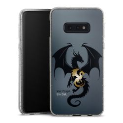 Silikon Glitter Case transparent-silber