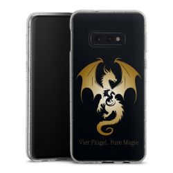 Silikon Glitter Case transparent-silber