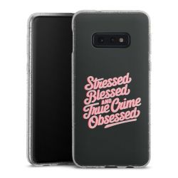 Silikon Glitter Case transparent-silber