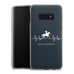 Silikon Glitter Case transparent-silber