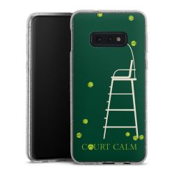 Silikon Glitter Case transparent-silber