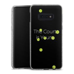 Silikon Glitter Case transparent-silber