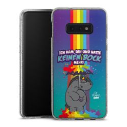 Silikon Glitter Case transparent-silber