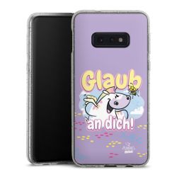 Silikon Glitter Case transparent-silber