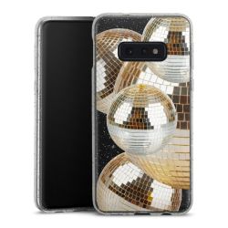 Silikon Glitter Case transparent-silber