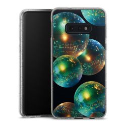 Silikon Glitter Case transparent-silber