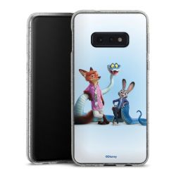 Silikon Glitter Case transparent-silber