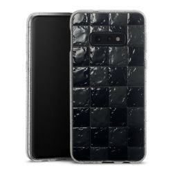 Silikon Glitter Case transparent-silber