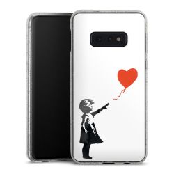 Silikon Glitter Case transparent-silber