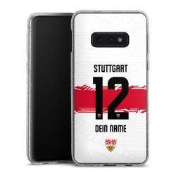 Silikon Glitter Case transparent-silber