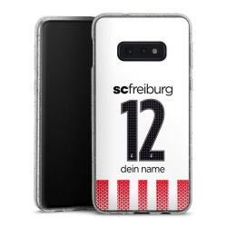 Silikon Glitter Case transparent-silber