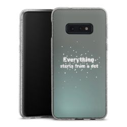 Silikon Glitter Case transparent-silber