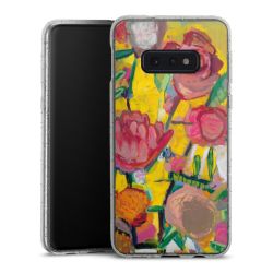 Silikon Glitter Case transparent-silber