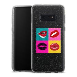 Silikon Glitter Case transparent-silber