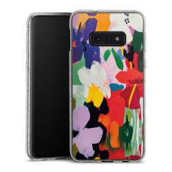 Silikon Glitter Case transparent-silber