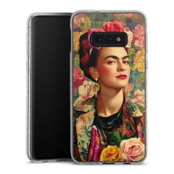 Silikon Glitter Case transparent-silber