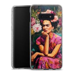 Silikon Glitter Case transparent-silber