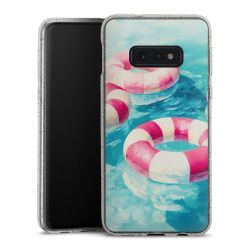 Silikon Glitter Case transparent-silber