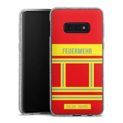 Silikon Glitter Case transparent-silber