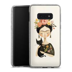 Silikon Glitter Case transparent-silber